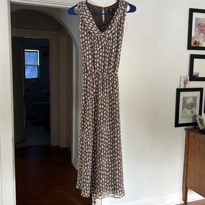 Beautiful and never worn MSK light brown and white polkadot dress